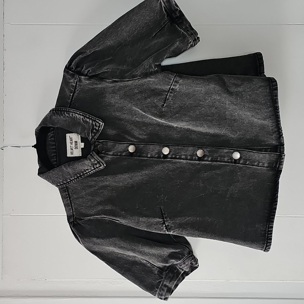 Velvet Heart Denim Baby Doll Top - Rocker Chic Vibes